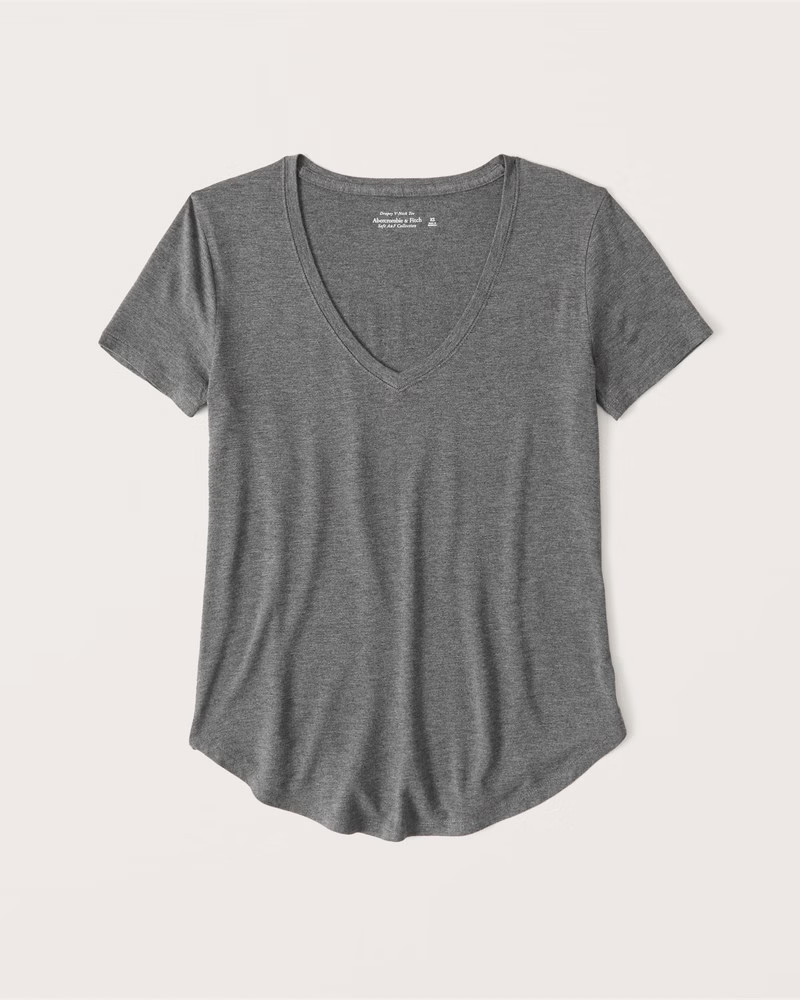 Drapey V-Neck Tee | Abercrombie & Fitch (US)