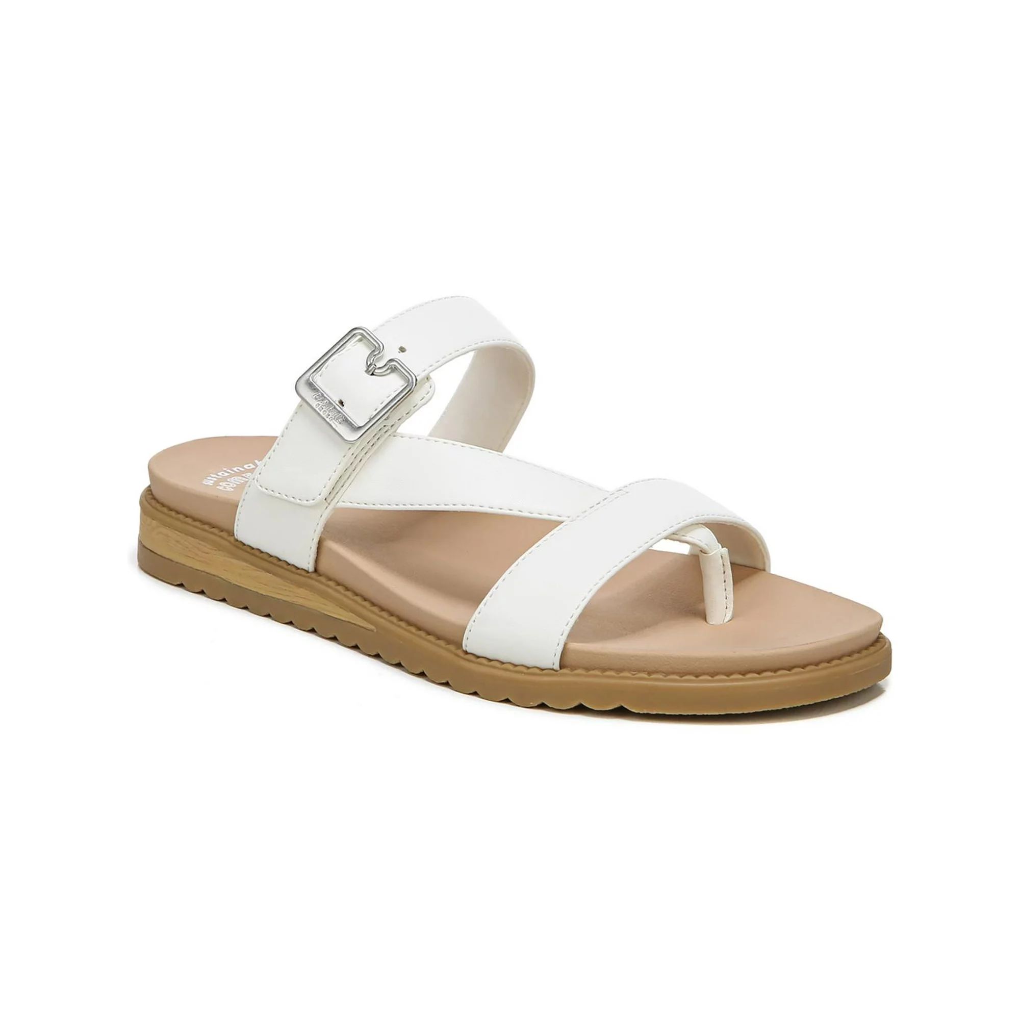 Dr. Scholl's Shoes Womens Island Dream Metallic Thong Slide Sandals - Walmart.com | Walmart (US)