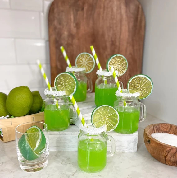 FAUX MARGARITA in MINI Glass Mason Jar  Classic Margarita | Etsy | Etsy (US)