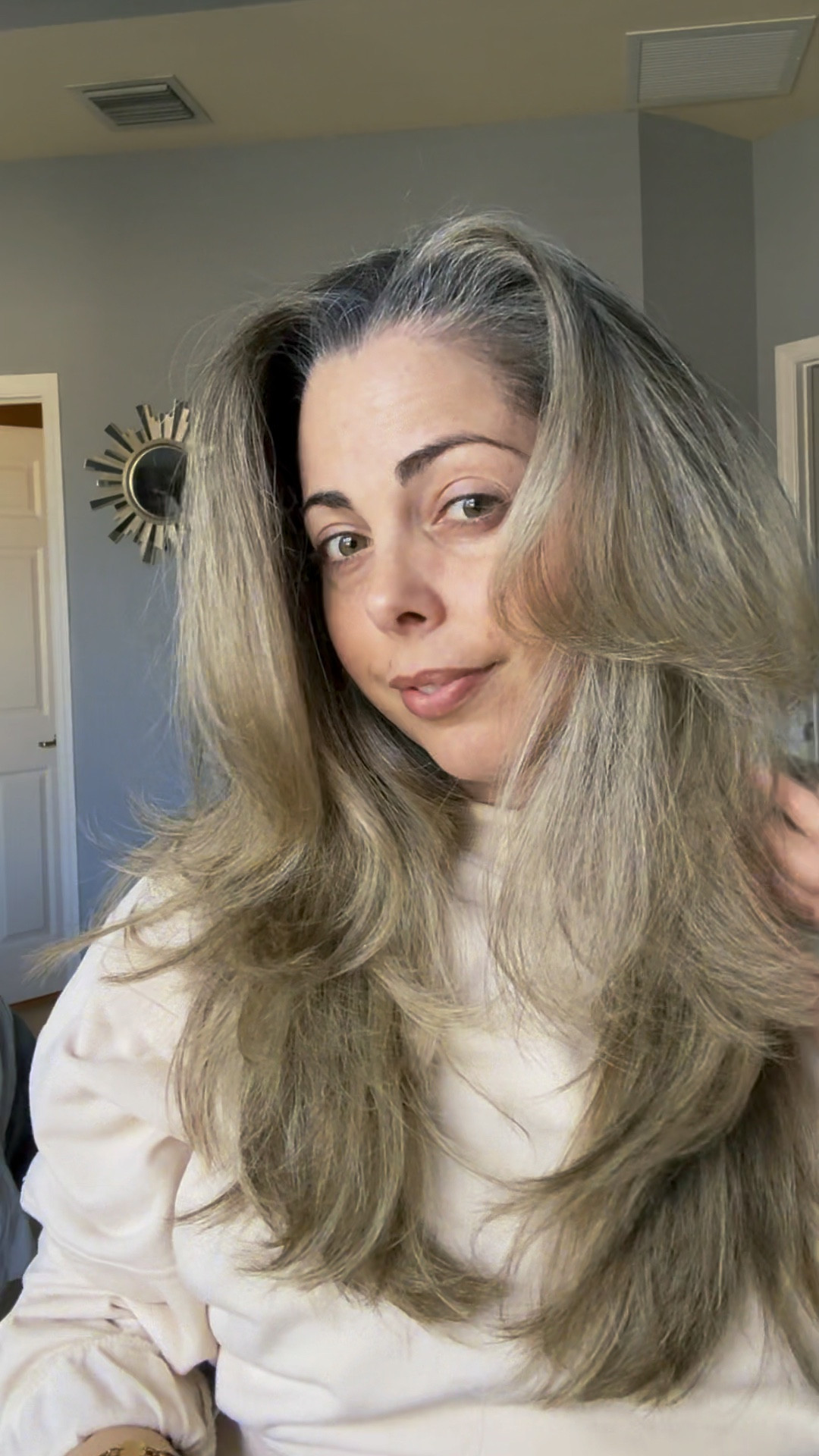 Hair Refresh with dry shampoo and heated brush 