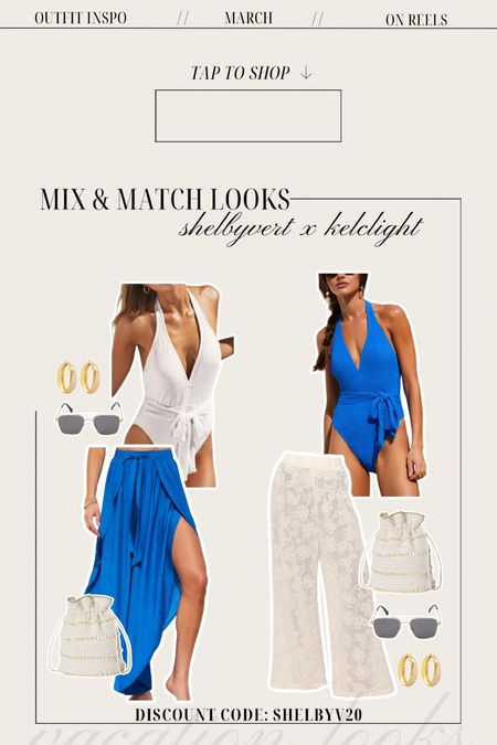 Mix + match vacation outfits with your bestie 🦋🤍 wearing XL swimsuits and XL bottoms! 20% off your first lulus order: SHELBYV20 