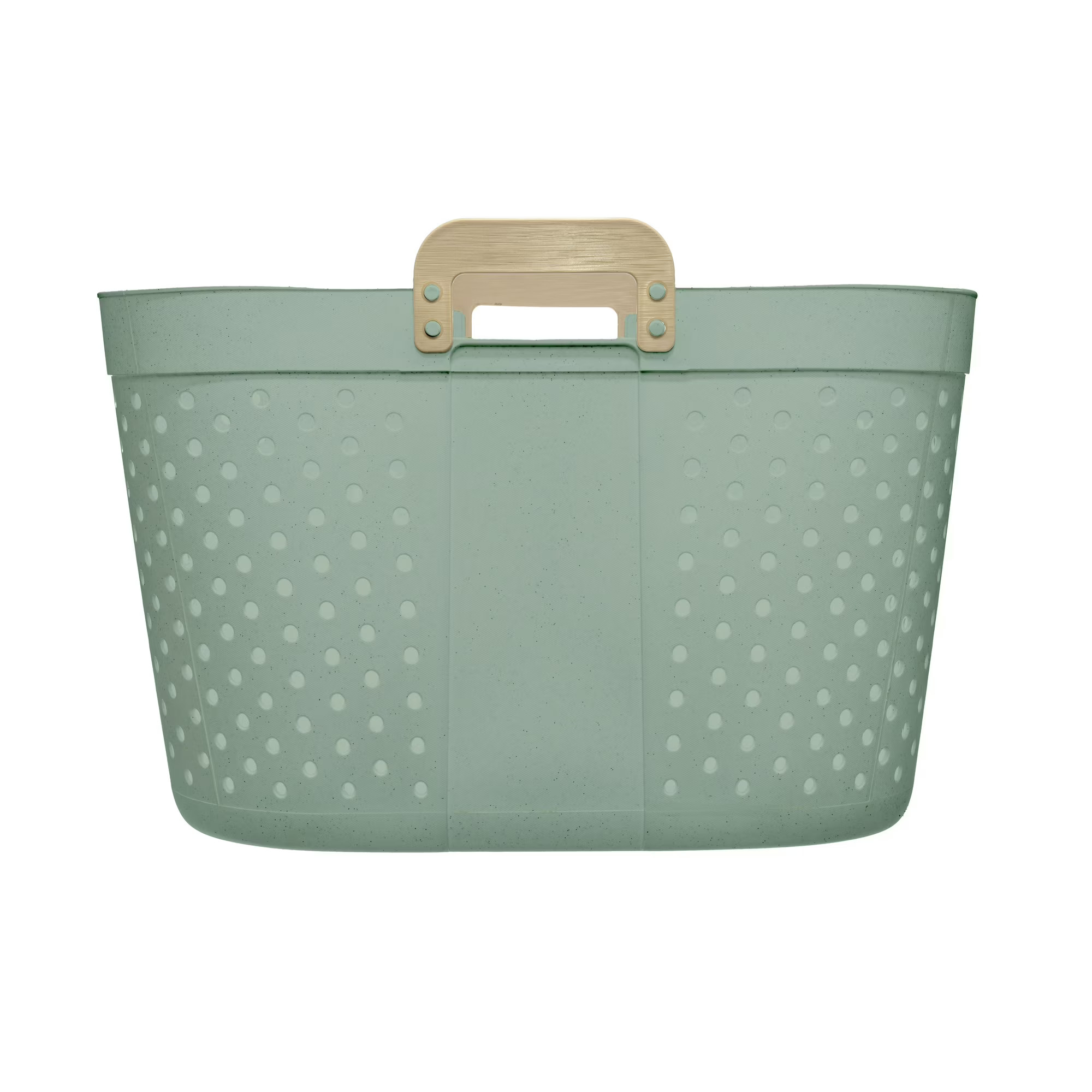 Mainstays Oval Flexible Decorative Laundry Basket, Sage Green Plastic | Walmart (US)
