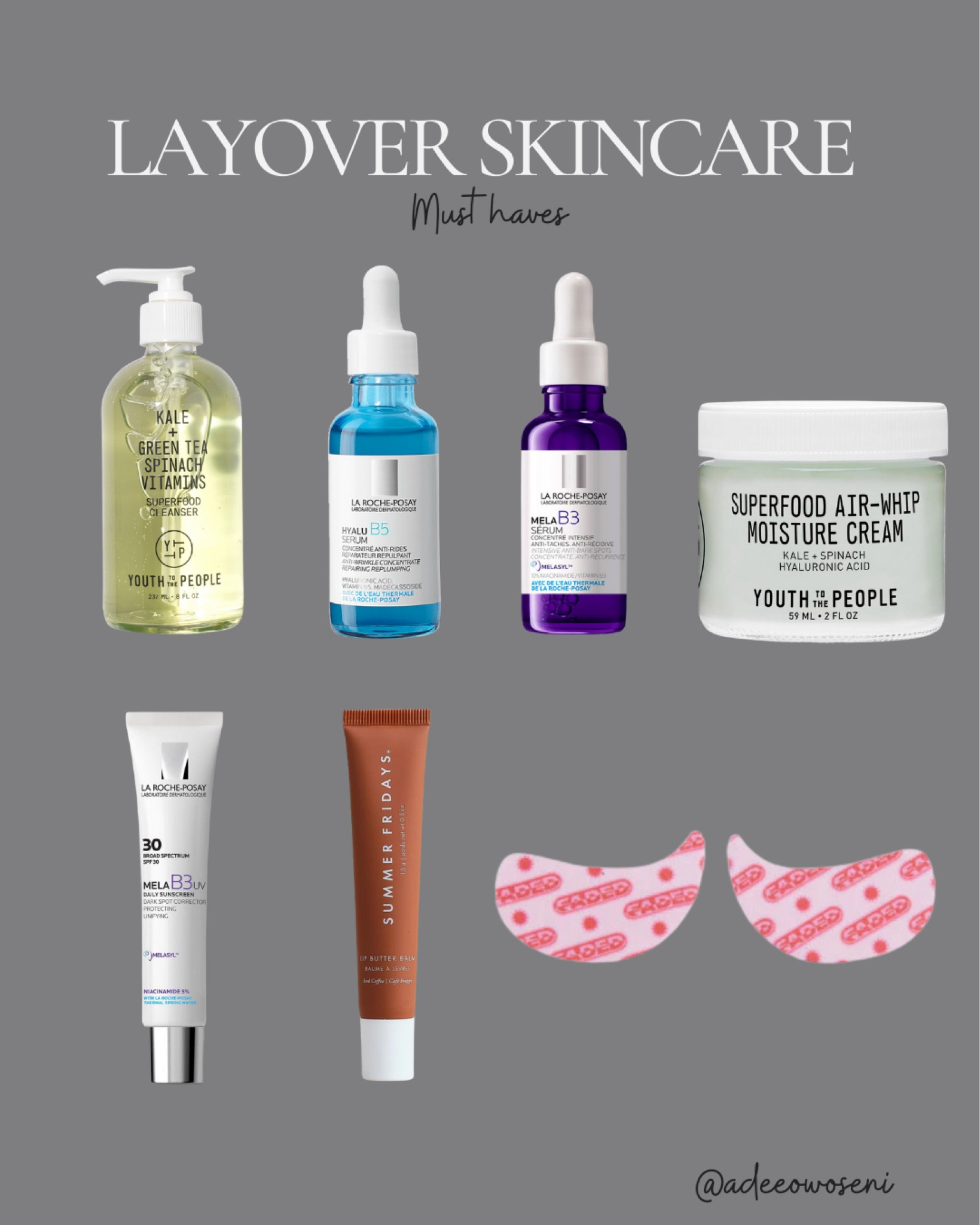My layover skincare routine is just premium! Here are some of the products I use 😇

#LTKFindsUnder100 #LTKTravel