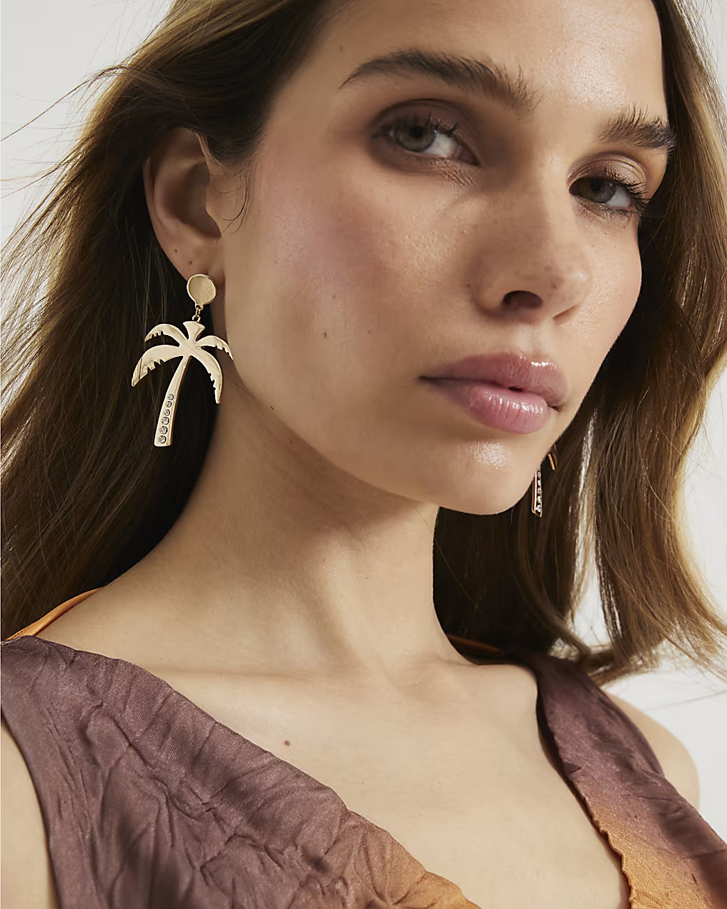 Gold Palm Tree Earrings | River Island UK & IE