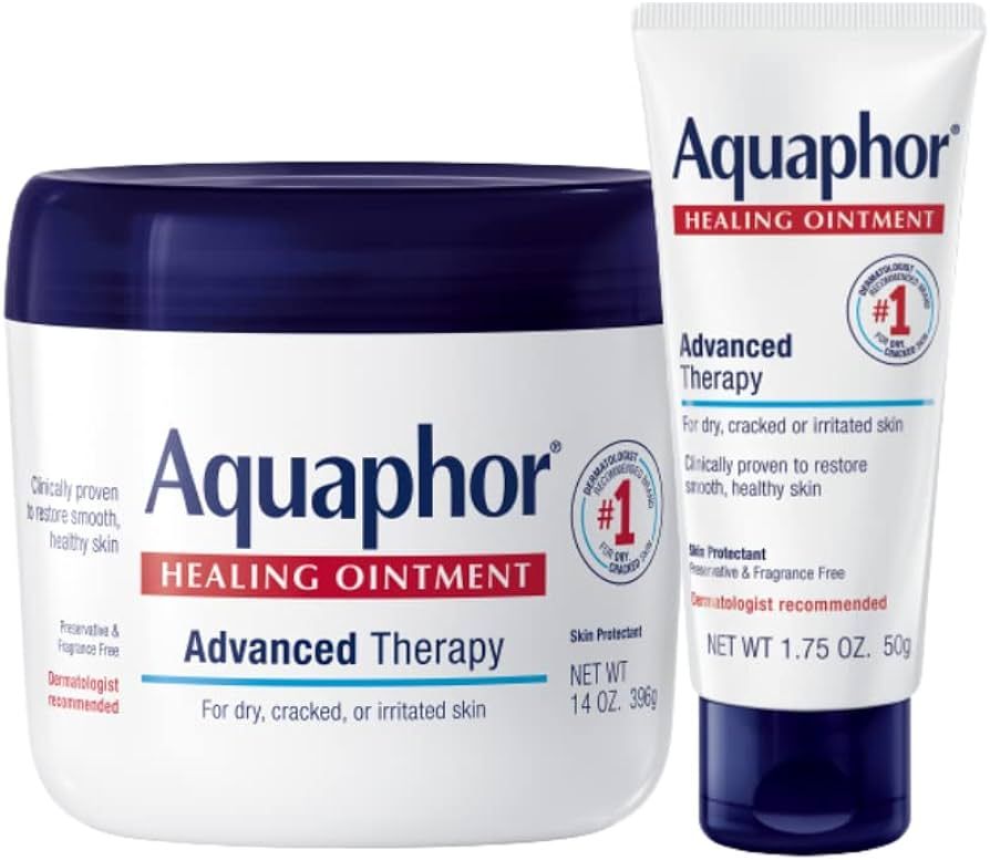 Aquaphor Aquaphor healing ointment - moisturizing skin protectant for dry cracked hands, heels an... | Amazon (US)