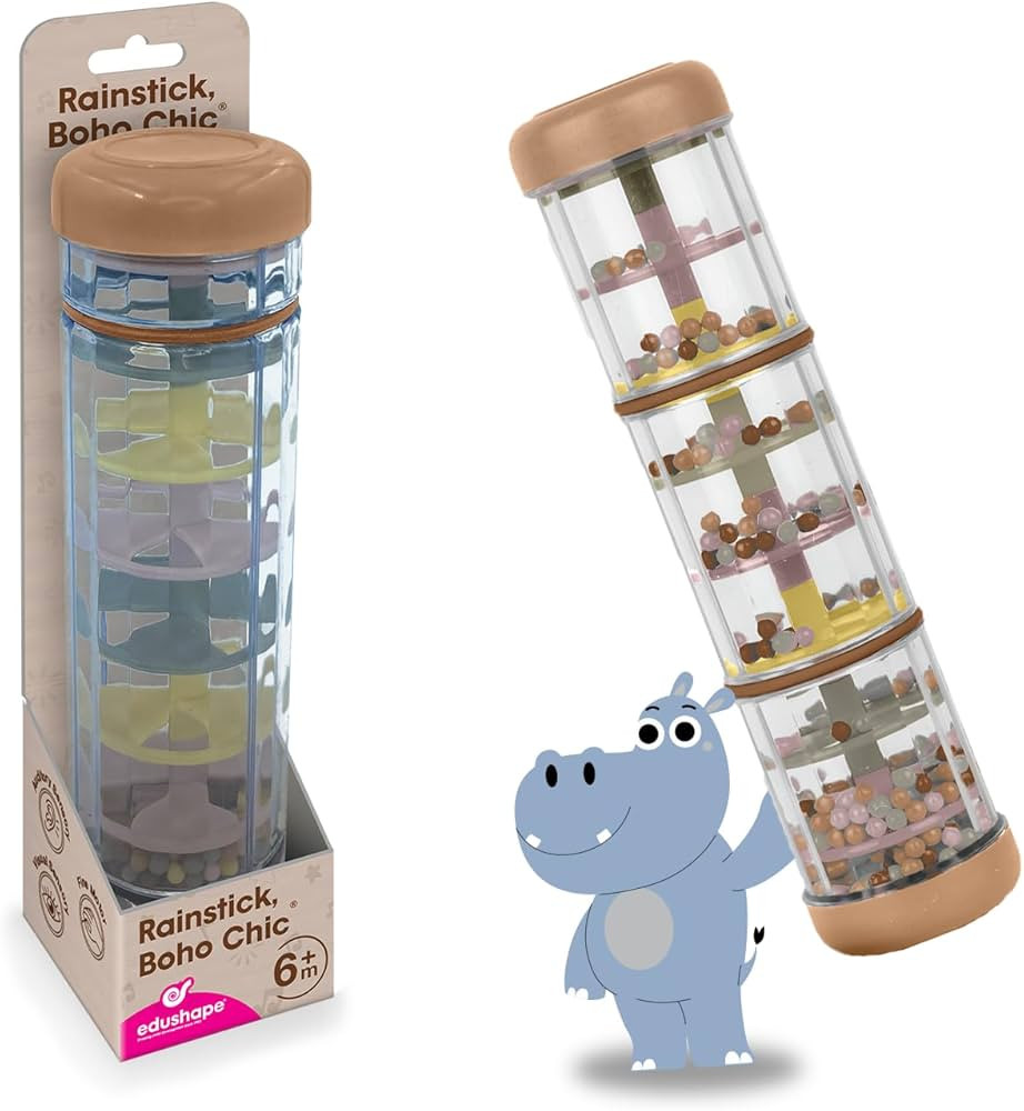 Edushape Rainstick 8 Inch Boho Chic - Rainmaker Toy for Babies, Sensory Tubes Musical Instrument ... | Amazon (US)