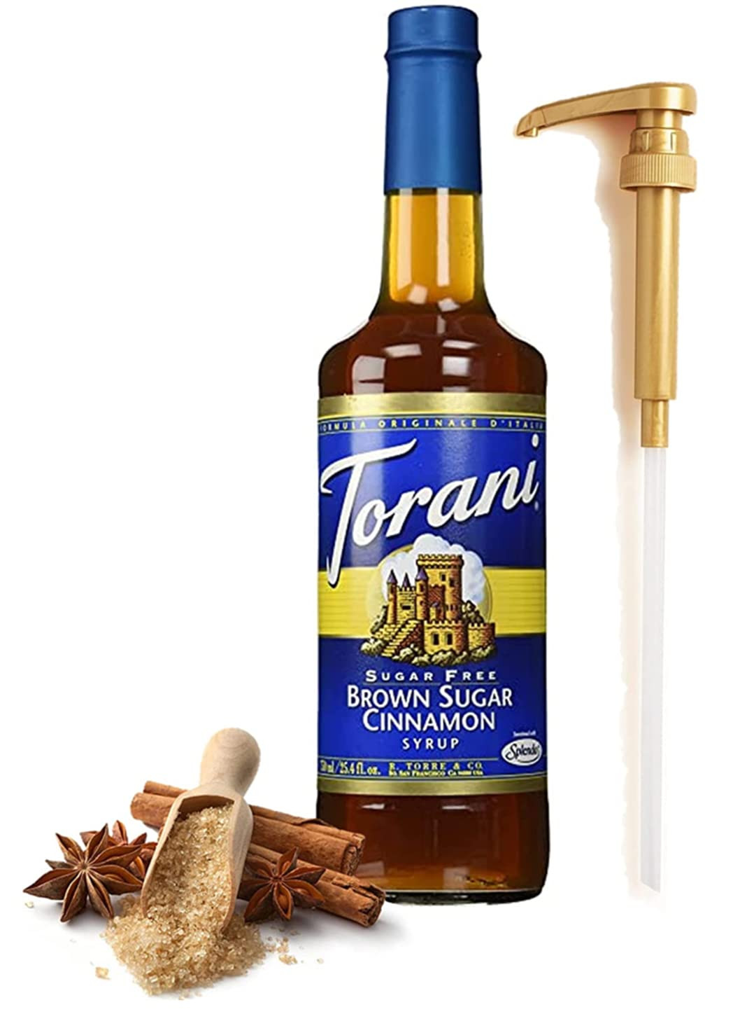 Torani Sugar Free Brown Sugar Cinnamon Syrup for Coffee 25.4 Ounces Coffee Flavoring for Drinks w... | Amazon (US)