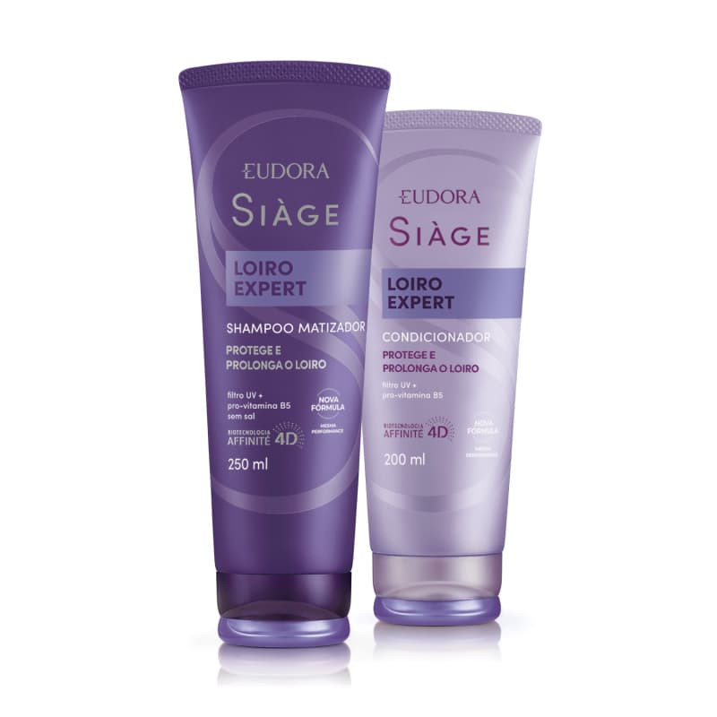 Combo Siàge Loiro Expert: Shampoo 250ml + Condicionador 250g | Eudora (BR)