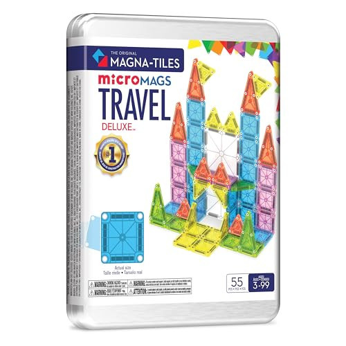 MAGNA-TILES microMAGS Travel Set Deluxe 55-Piece Magnetic Construction Set, The Original Magnetic Building Brand | Amazon (US)