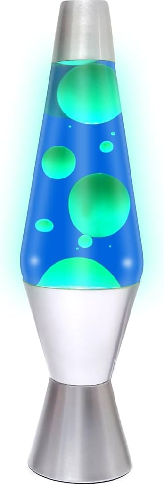 Liquid Lamps for Adults, 14-Inch Original Liquid Lamp Bedroom Night Light with Green Wax in Blue ... | Amazon (US)
