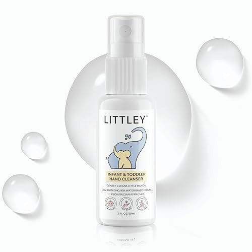 Think Smarter Products Littley Infant & Toddler Hand Cleanser with Hypochlorous Acid, Gently Cleans Dirt & Germs, Non-Toxic & Alcohol-Free, Safe for Sensitive Skin, 2oz Travel-Size Spray Bottle | Amazon (US)