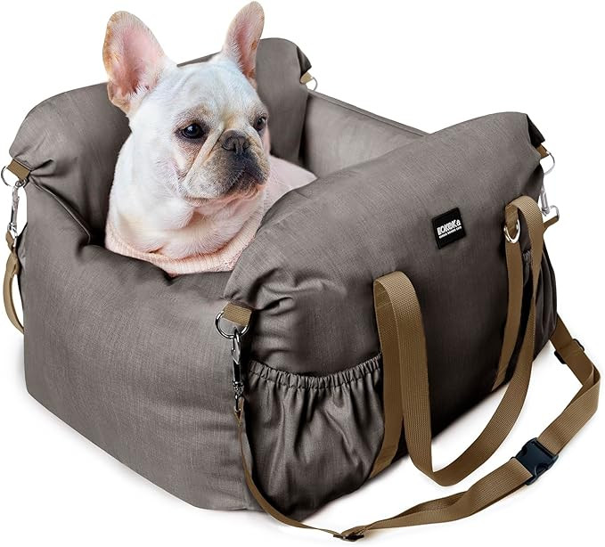 Small Dog Car Seat, Waterproof Dog Booster Seat for Car with Storage Pockets, Clip-On Leash, Deta... | Amazon (US)