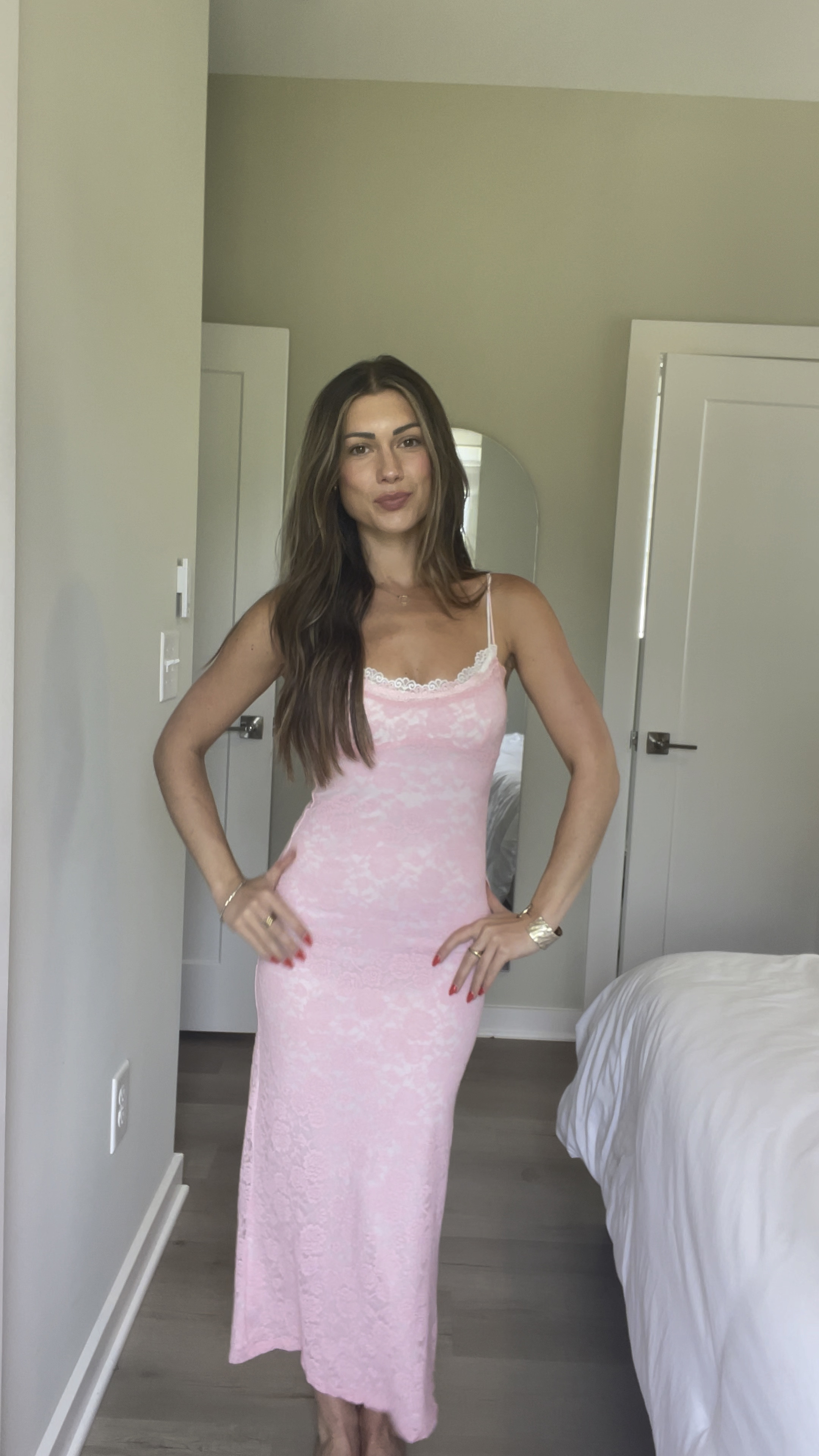 Pink lace maxi dress, size small

#LTKFindsUnder100 #LTKSeasonal #LTKStyleTip