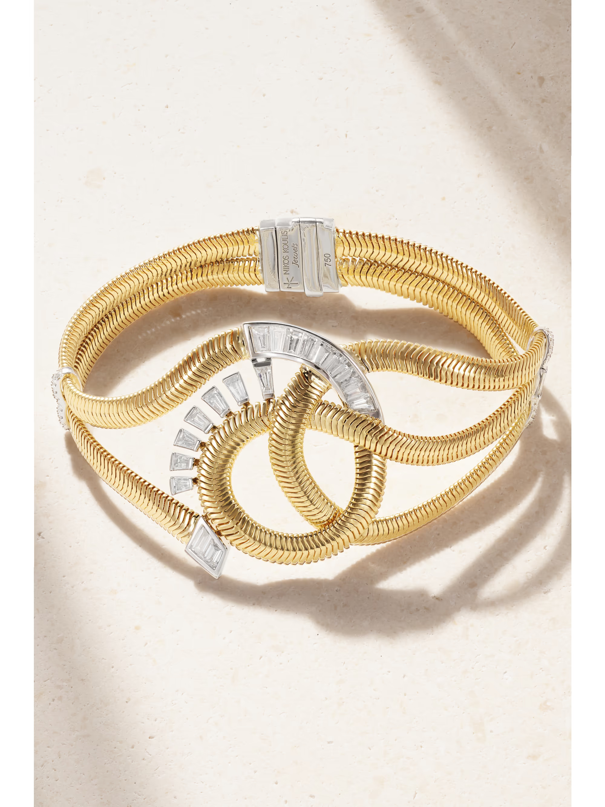 Feelings 18-karat yellow and white gold diamond bracelet | NET-A-PORTER (UK & EU)
