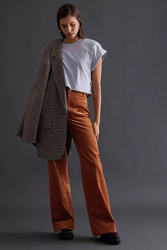 Maeve Colette Corduroy Wide-Leg Pants | Anthropologie (US)