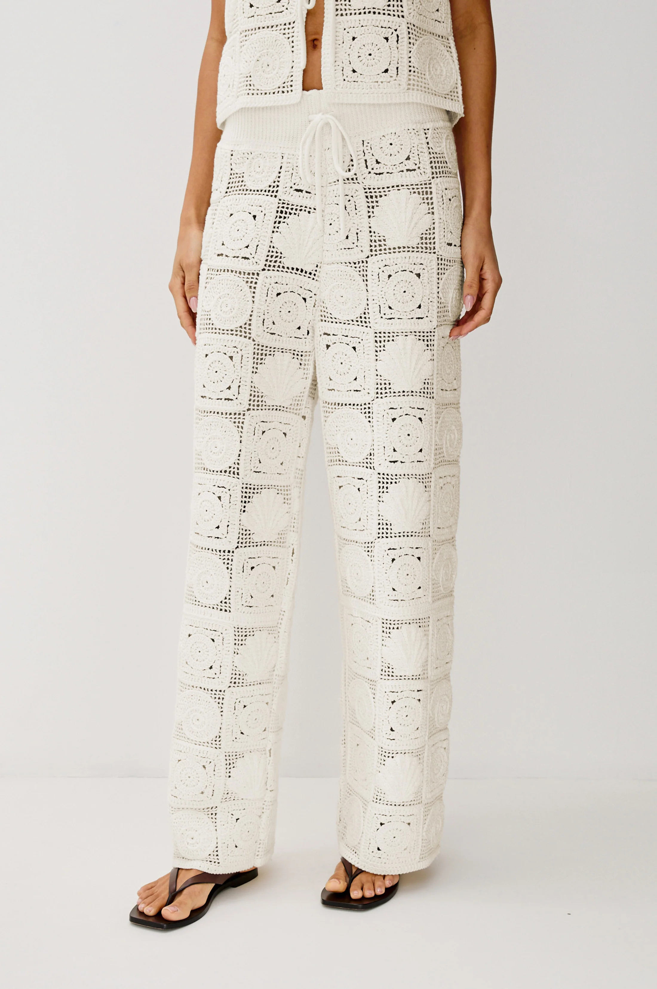 RAILS X LSPACE MAJA PANT - WHITE SEA SHELL CROCHET | Rails