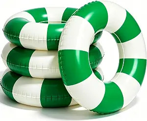 4PCS Floats for Adults Rings Striped Pool Float Large Swim Ring for Adults,35 Inch Classic Stripe... | Amazon (US)