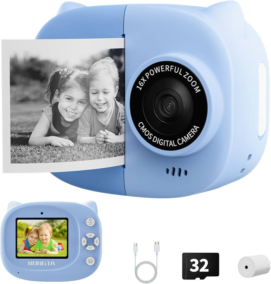 Rongta Kids Camera Instant Print, 1080P Kids Instant Cameras That Print Photos, Christmas Birthda... | Amazon (US)