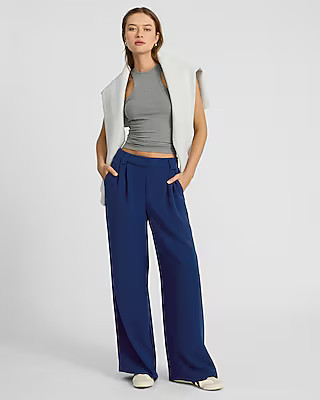 High Waisted Relaxed Trouser | Express