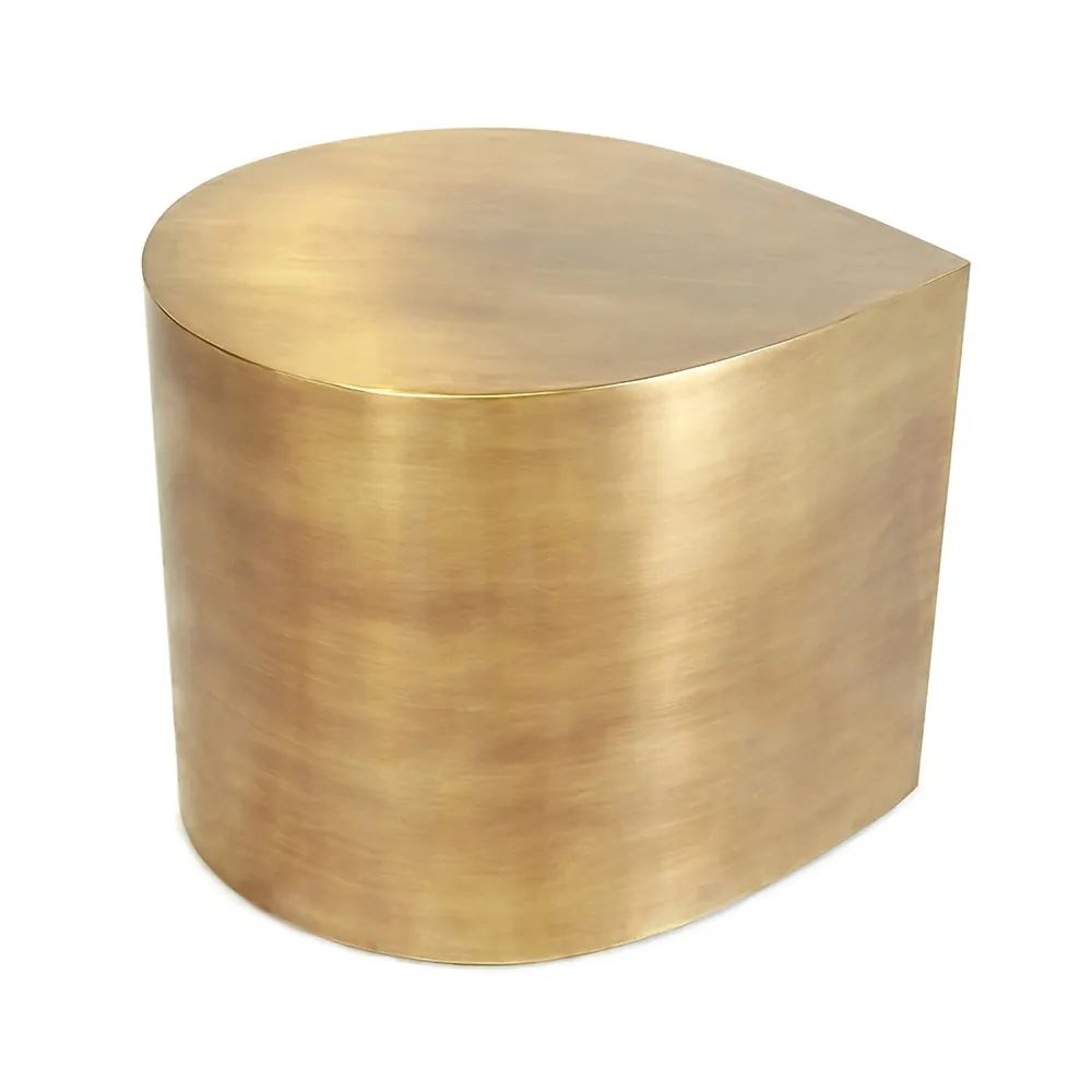 Postmodern Metal Side Table in Water Drop Design End Table in Brushed Gold Single Piece | Homary.com