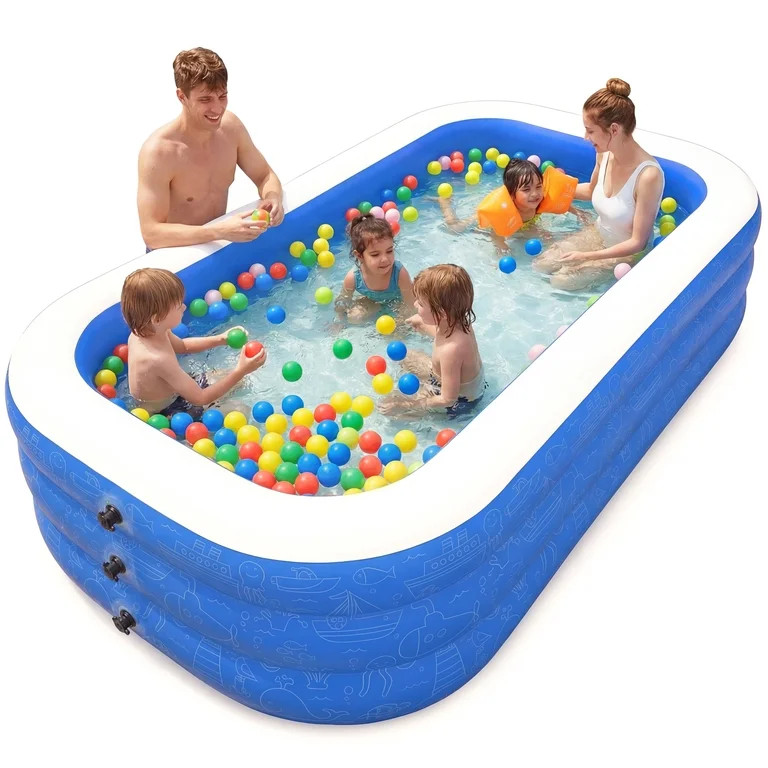 TaoTronics Inflatable Swimming Pools, 120'' x 72'' x 20'' Blow up Swimming Pools, Kiddie Pool Lar... | Walmart (US)