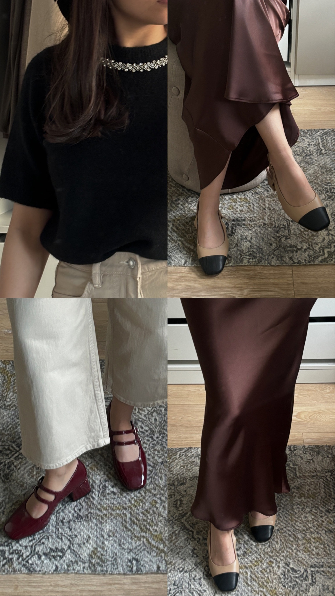 new look sale, chocolate brown satin skirt, black jumper, embellished jumper, black knit, block heel, beige block heel, burgundy block heel, burgundy shoe, christmas fashion inspo, party season, fashion inspo 

#LTKeurope #LTKfindsunder50 #LTKSeasonal