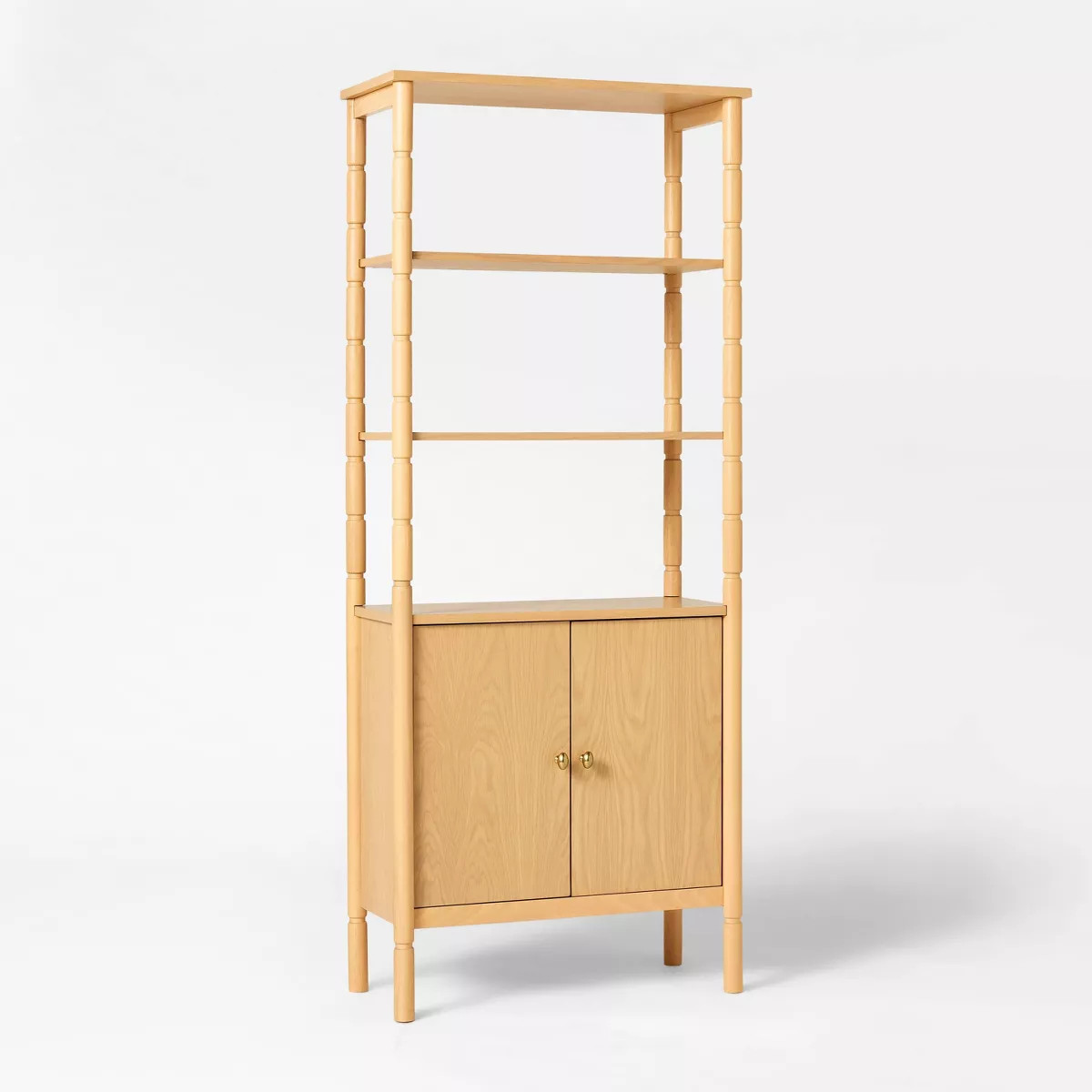 Modern Turned Wood Cabinet Brown - Threshold™ designed with Studio McGee | Target