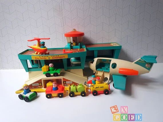 Vintage Fisher Price Play Family Airport With Box 996 - Etsy | Etsy (US)