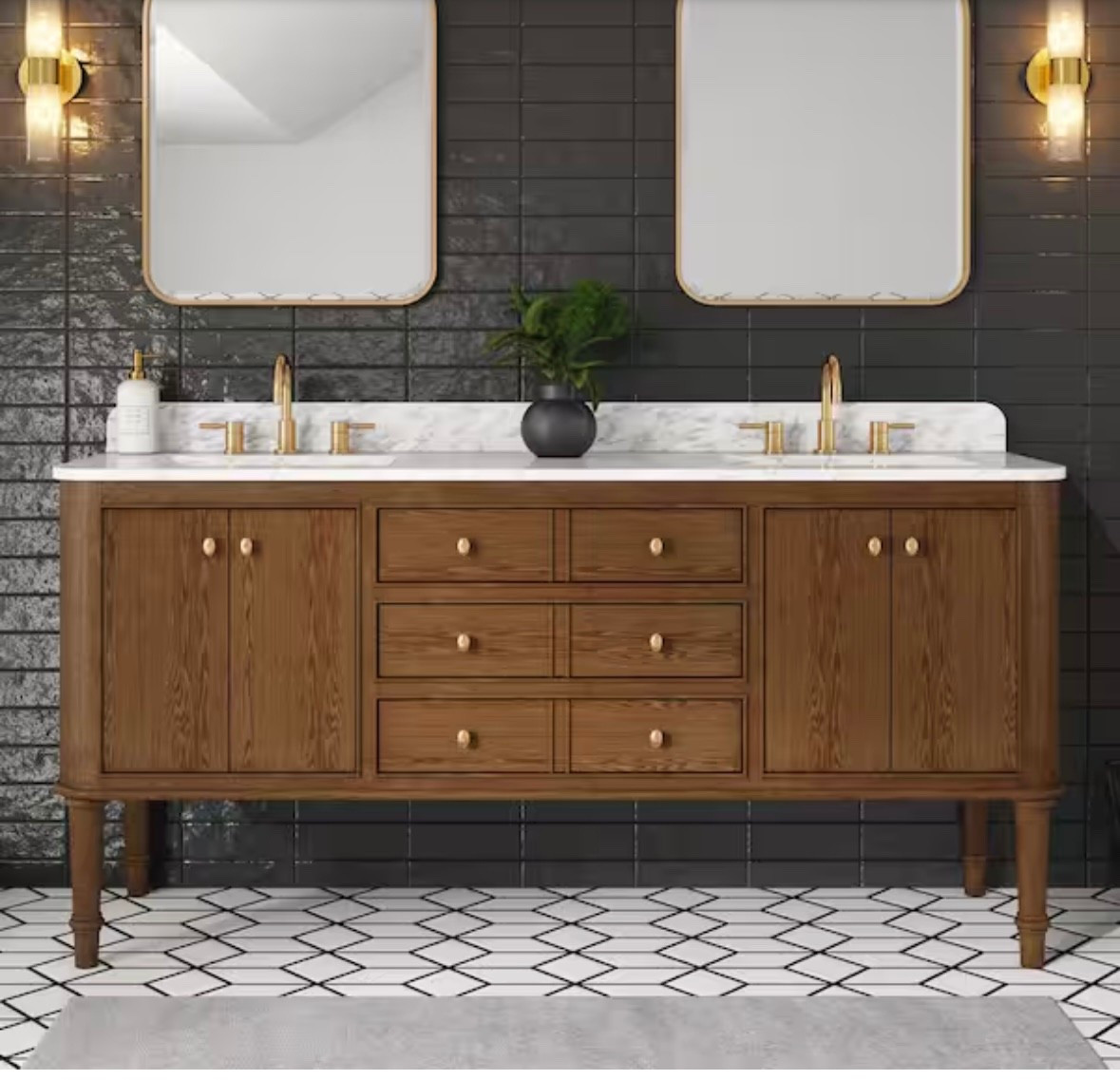 Collette 72 in. Double Sink Cinnamon Oak Bath Vanity with Carrara White Marble Top

Y’all this vanity is so gorgeous. We just ordered it for our  master bathroom. It’s on SALE at the moment!!! 



Sale 
Vanity 
Best value 
Home Depot sale 
Bathroom 
Bathroom sale 
Master bathroom vanity 