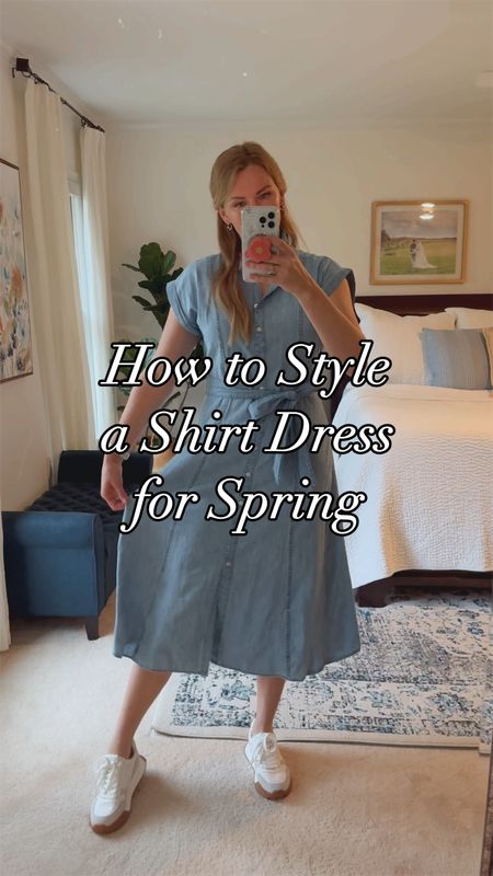 How to style a shirtdress for spring - love adding layers with a colorful striped sweater. The elastic tie trick is so easy and flattering too.

I got my true (according to the size chart size) for the dress and sweater. Both fit perfectly with a little extra fabric and give


#LTKfindsunder100 #LTKSeasonal #LTKstyletip