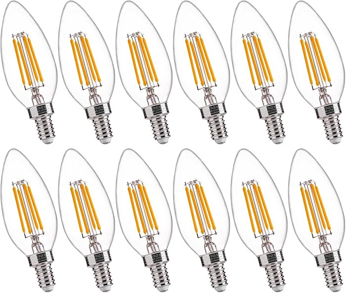 FLSNT B11 E12 LED Candelabra Bulbs 60W Equivalent, Dimmable LED Candle Light Bulbs, 2700K Soft Wh... | Amazon (US)