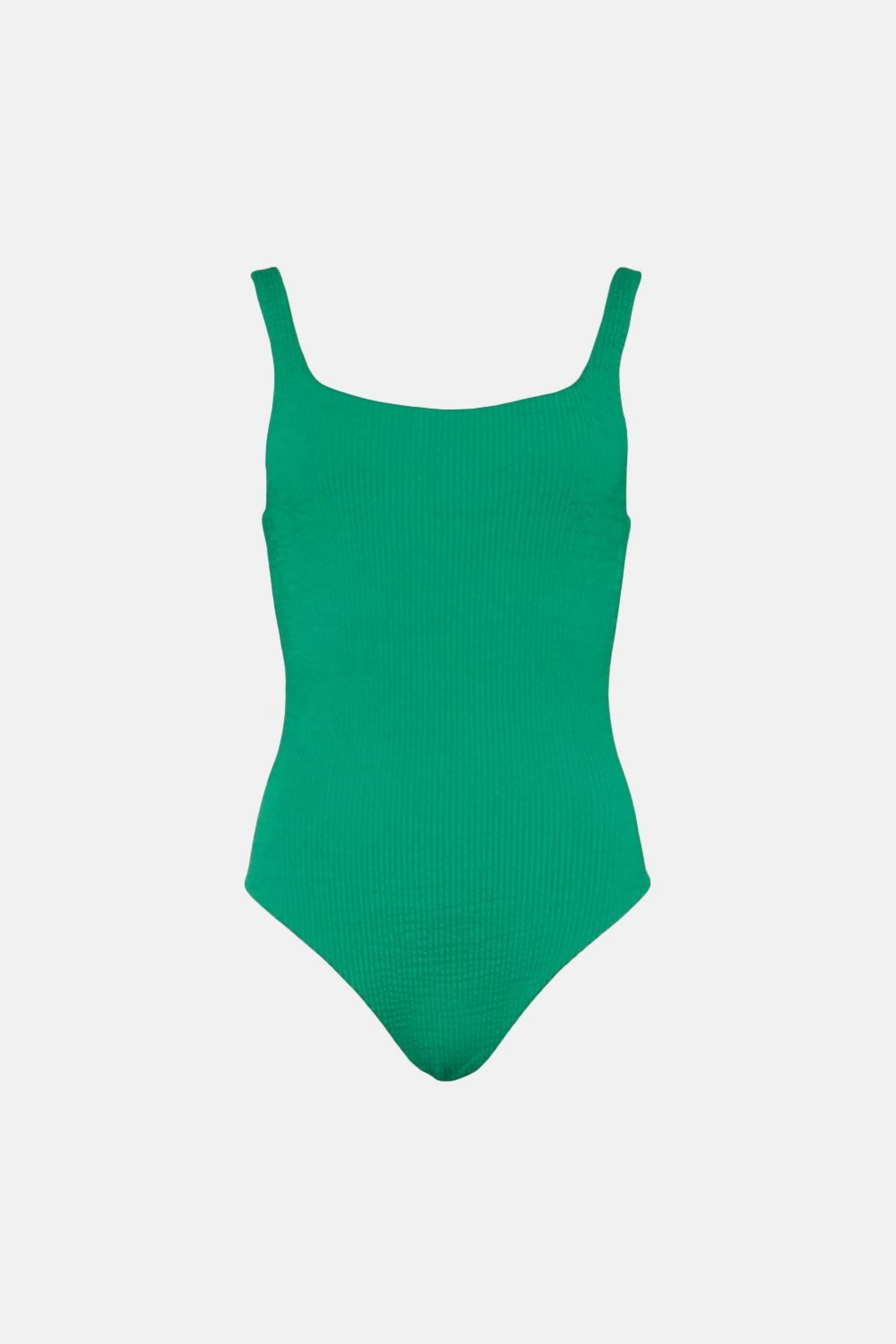 Crinkle Square Neck Swimsuit | Warehouse UK & IE