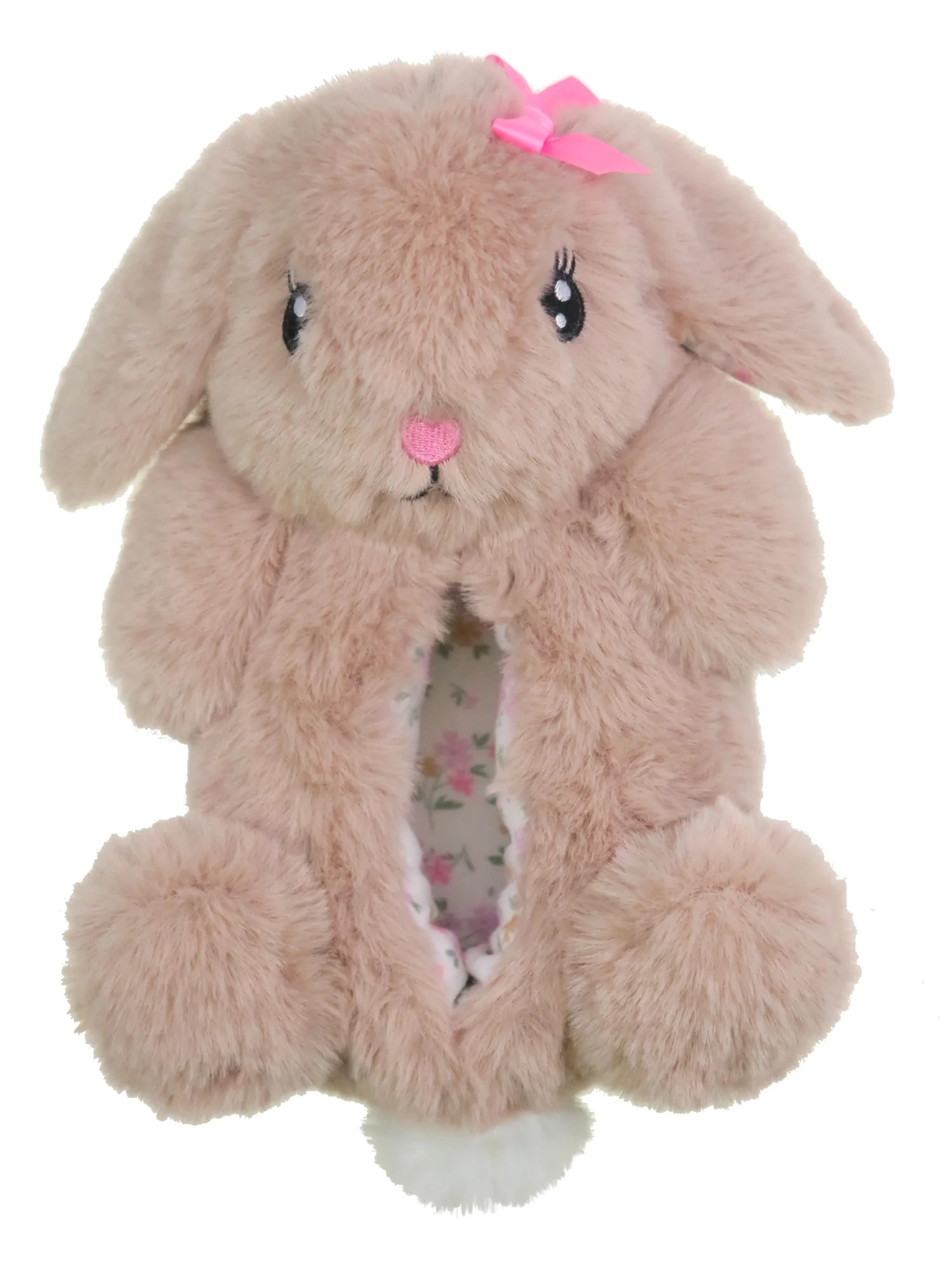 Wonder Nation Toddler & Big Girl Plush Bunny Slippers | Walmart (US)