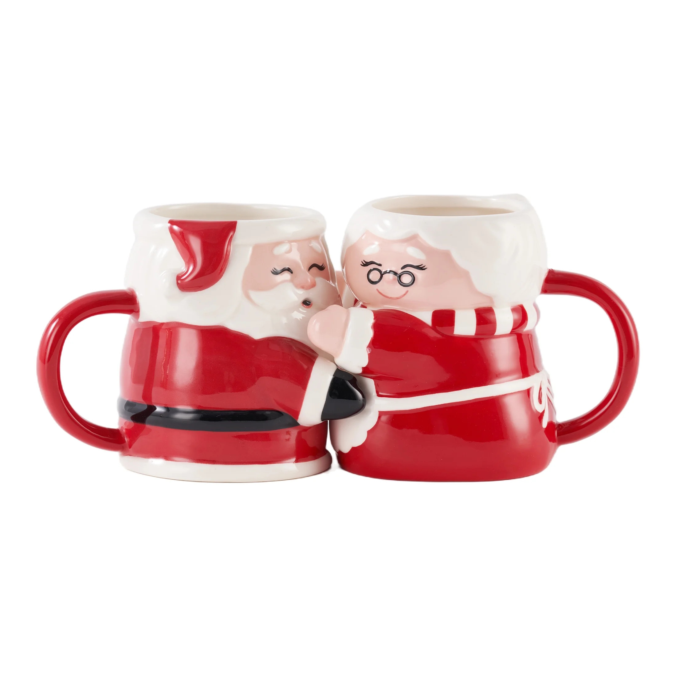 Holiday Time Cerámica Taza de Abrazo Mr & Mrs Claus de 18 Oz, Juego de 2 | Walmart (US)