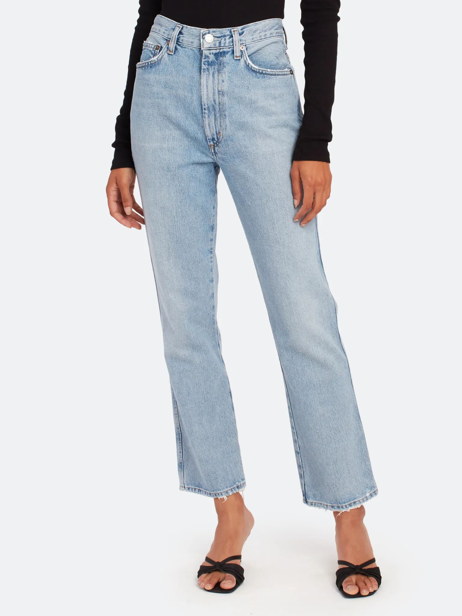 Pinch Waist High Rise Kick Flare Jeans | Verishop