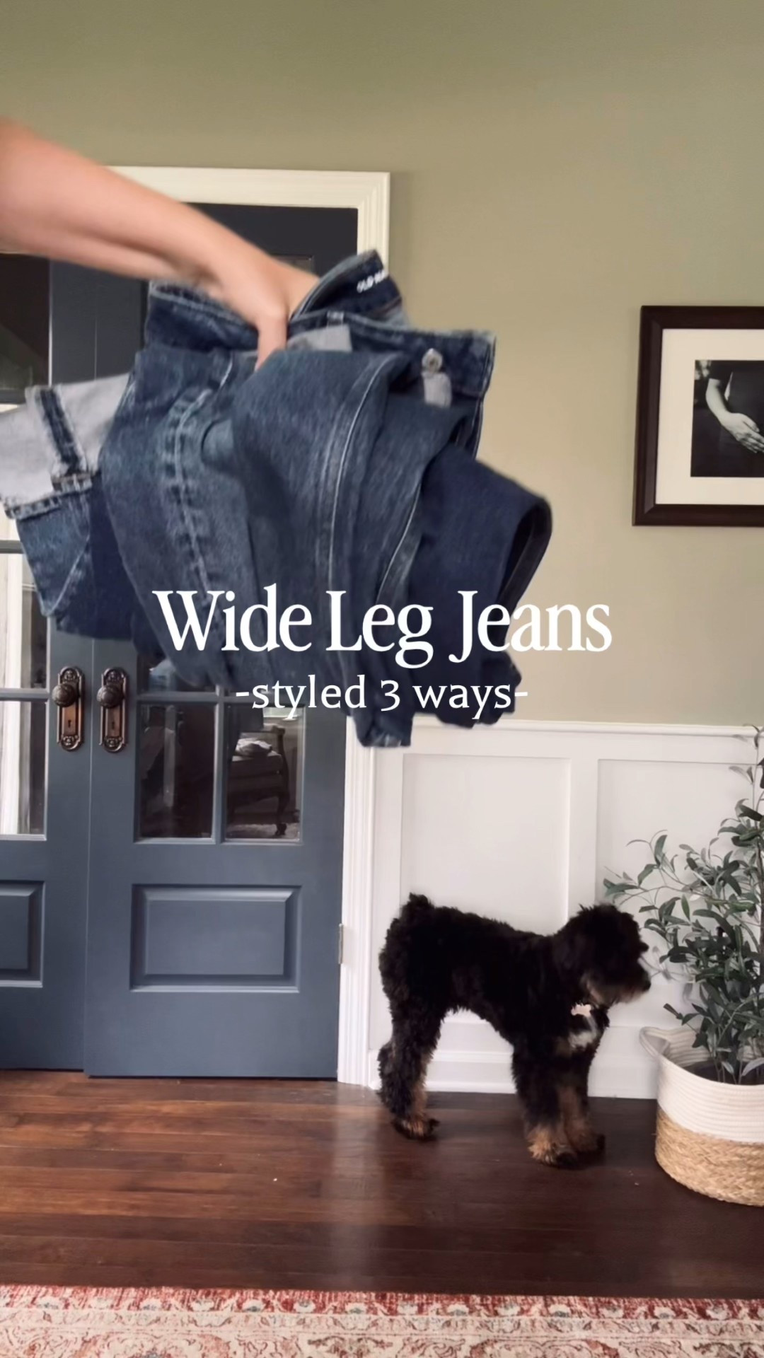 Wide Leg Jeans - Styled Three Ways 

Jeans
Old Navy - tts - 50% off right now - $19
Agolde - the do stretch and run a little big - old navy also has a dupe for these that I’ll link 

Style 1 - oversized button down mine is vintage chambray linking lots of options for you 
Cardigan - Quince - down a size 
Bag- Clare V 
Loafers - Freda Salvador - sizes 8 and up go up half a size - code JENA10 

Style 2 - Cozy Crewneck Sweater 
Tee- Old Navy - tts
Sweater - Quince tts
Sneakers- Freda Salvador - sizes 8 and up go up half a size.  Code: JENA10
Bag- Clare V Loafers

Style 3 - Cuffed Jeans with Layered Look 
Tee- Old Navy tts 
Sweater- Quince up a size 
Sneakers- Adidas 
Boots - old from able linking others 


#LTKStyleTip #LTKSaleAlert #LTKSeasonal