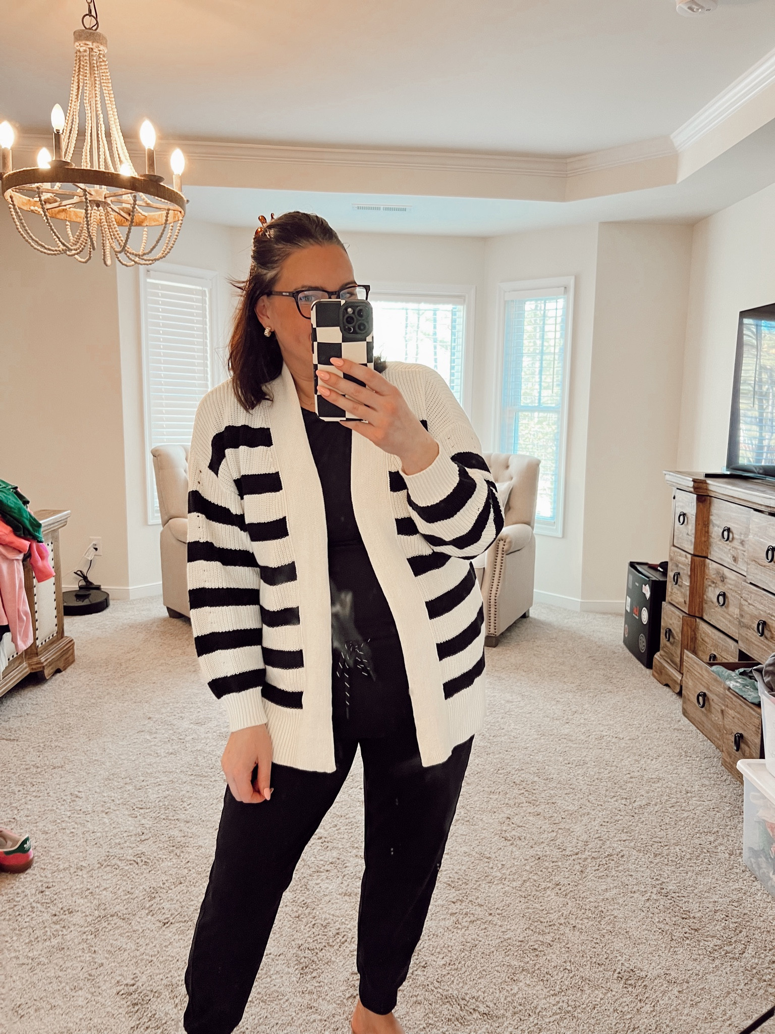 Easy comfortable work-from-home outfit. Size down in the sweater from Target (this is a Medium). 

#LTKStyleTip #LTKMidsize #LTKFindsUnder50