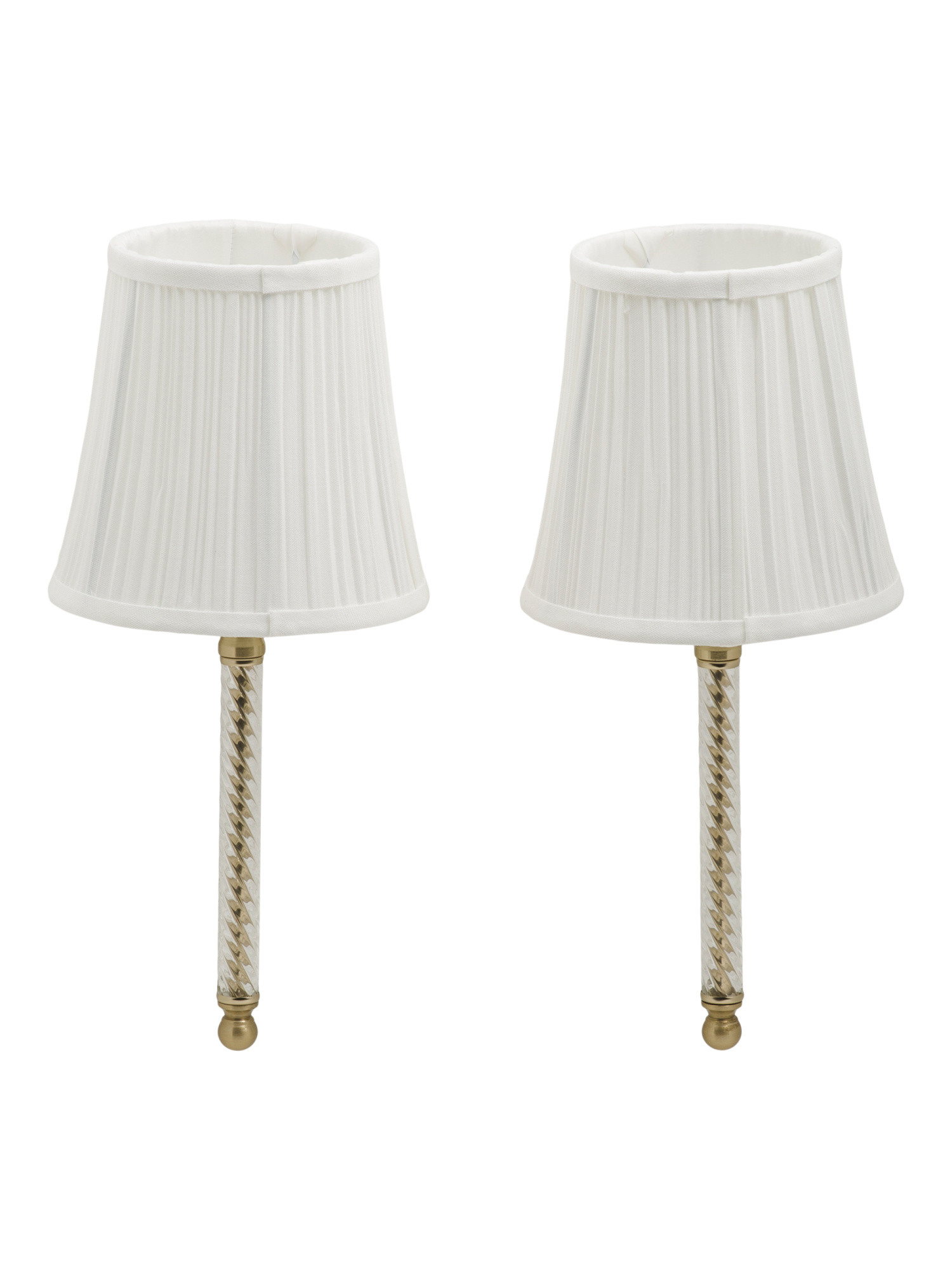 2pk Rechargeable Twisted Glass Metal Sconces | Home | Marshalls | Marshalls