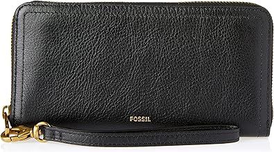 Fossil Women's Logan Leather RFID-Blocking Zip Around Clutch Wallet with Wristlet Strap | Amazon (US)