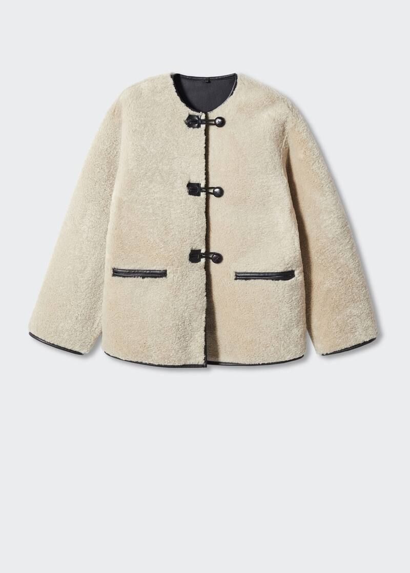 Appliqués faux-fur coat -  Women | Mango USA | MANGO (US)