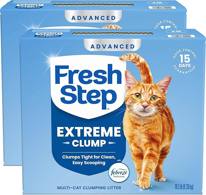 Fresh Step Advanced Extreme Multi Cat Clumping Litter with Febreze Freshness, Low Dust, Odor Cont... | Amazon (US)