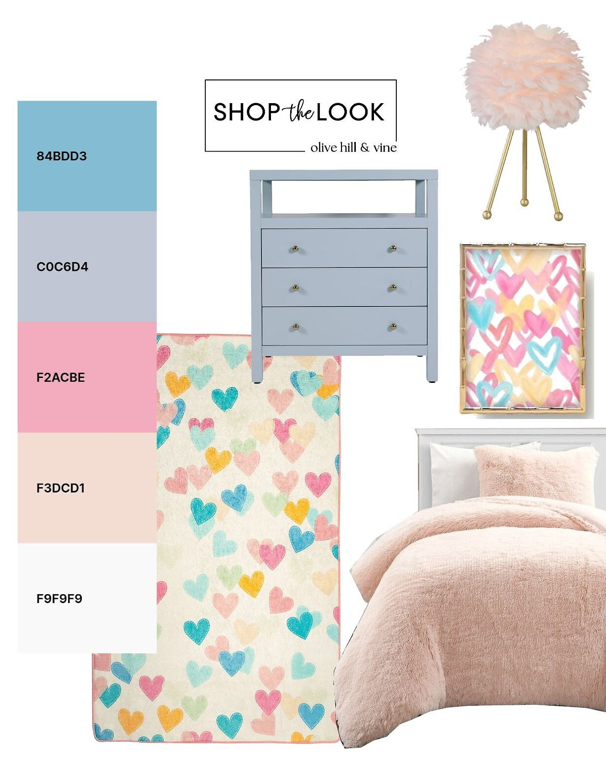 Pulling together pieces in a happy pastel palette—soft blush bedding, watercolor hearts, and a powder-blue dresser for contrast. Everything mixes easily so the room can grow with them while still feeling playful and sweet. 

 

#LTKHome #LTKKids