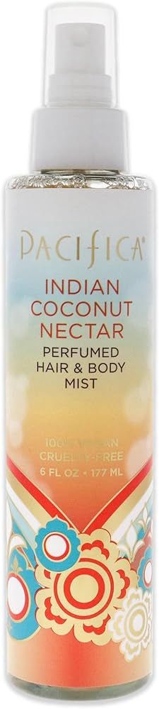 Pacifica Indian Coconut Nectar Perfumed Hair & Body Mist - Alcohol Free Coconut Vanilla Scent | Amazon (US)