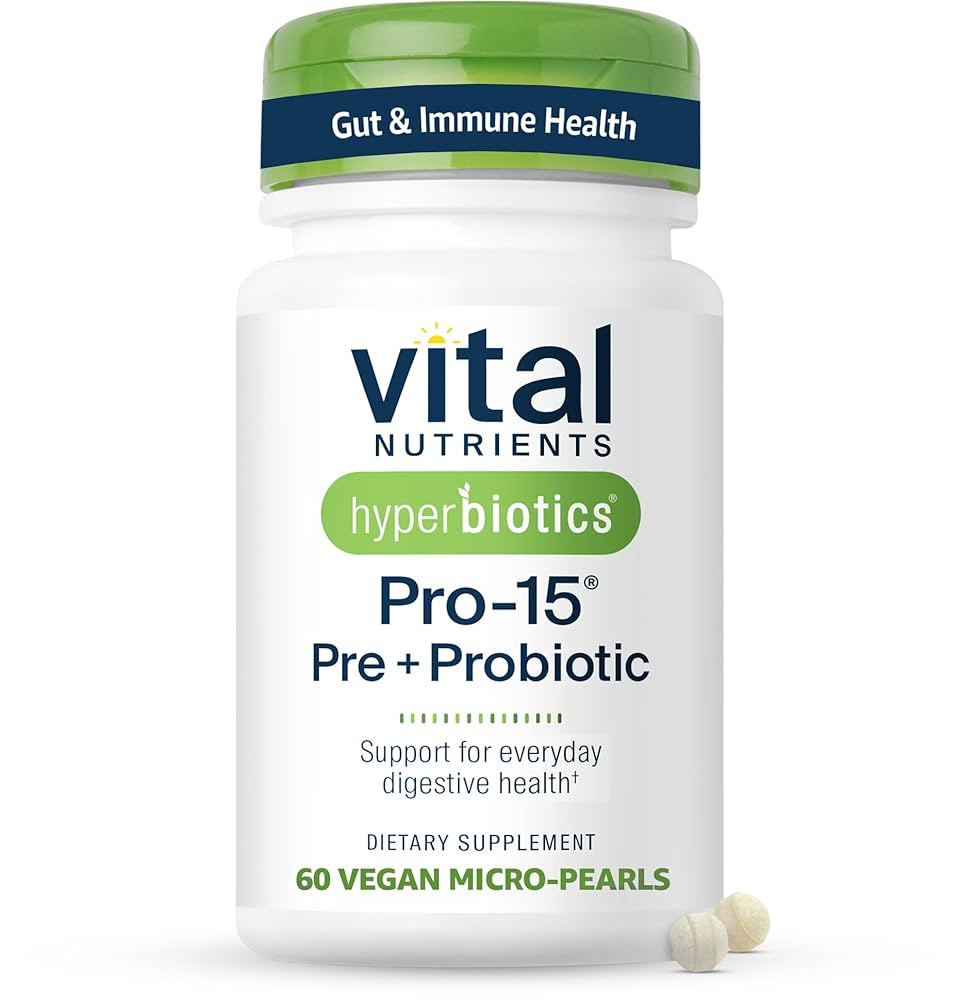 Hyperbiotics Vital Nutrients Pro-15 Prebiotics and Probiotics for Women and Men | 15 Science Back... | Amazon (US)
