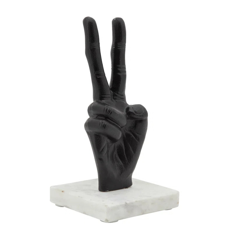 Nutting Metal Peace Sign Sculpture | Wayfair North America