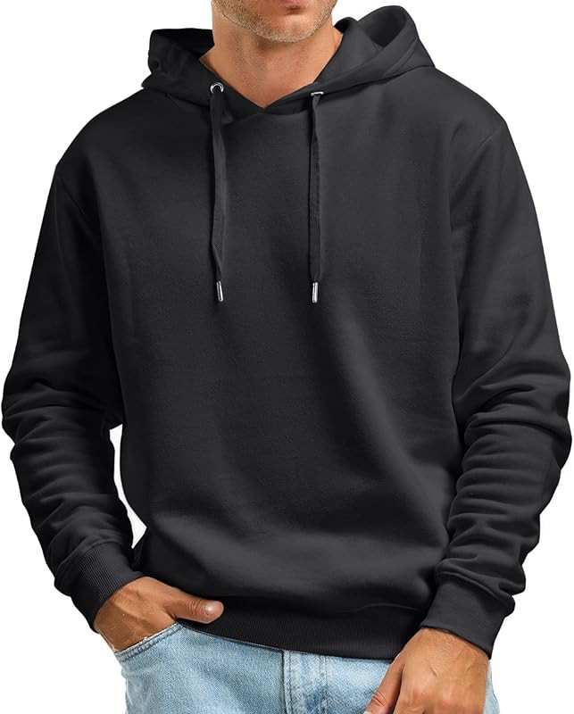 Zrycn Mens Hoodie Sweatshirt for Men, Plush Pullover Hooded Sweatshirts for Men, Soft Cotton-Blen... | Amazon (US)