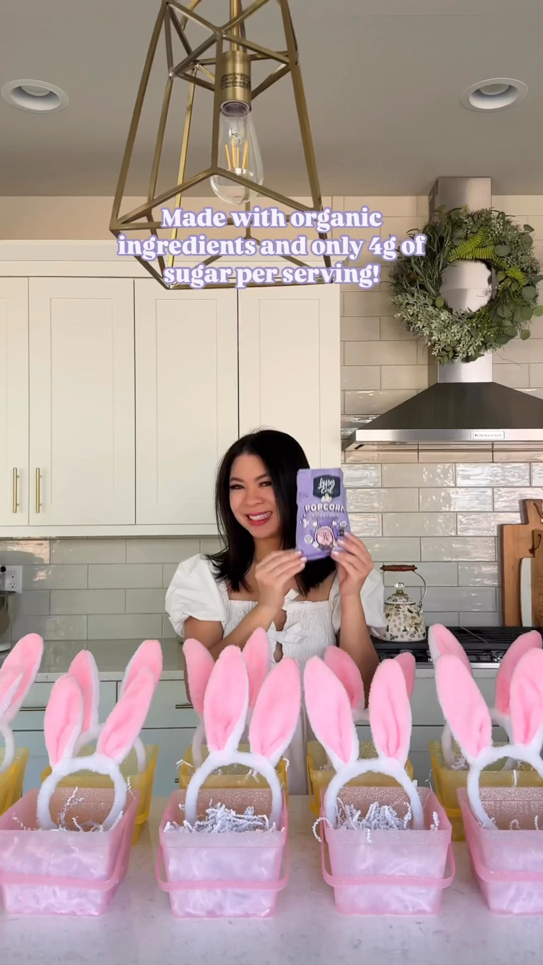 EASTER BASKET PARTY FAVORS! Made these cute baskets for the kids egg hunt I hosted at my house. You know I had to add the
@lesserevilsnacks Sugar Cookie Popcorn since it's made with real, organic ingredients and only 4g of sugar per serving.

LesserEvil popcorn, Fillable Easter eggs, artificial tulips, colored pencils, bunny stickers and headbands, pink checkered tablecloth, Easter baskets, bunny decor, foldable table, candles, chocolate bunnies, fruit punch, storage tote

#LTKHome #LTKKids #LTKParties