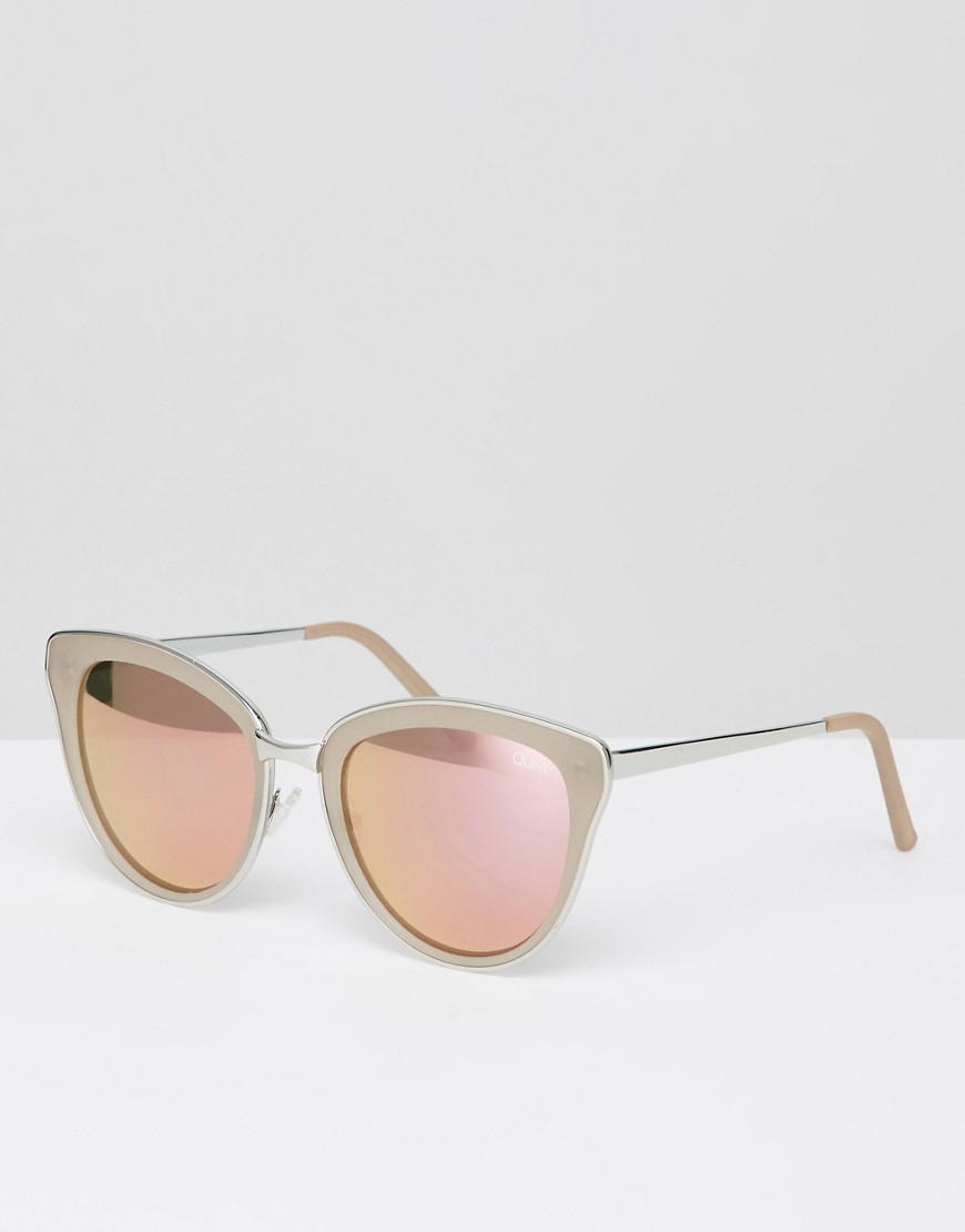 Quay Australia every little thing cat eye sunglasses - Slv/pink | ASOS UK
