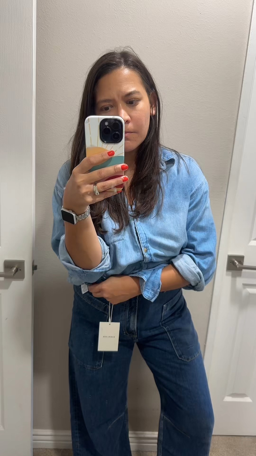 Everlane barrel jeans with big pockets