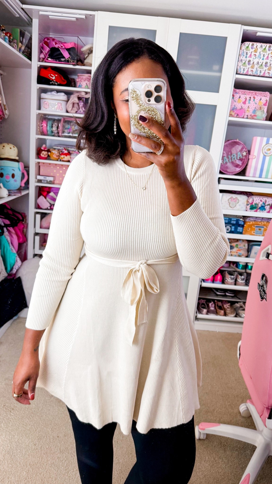 Adorable cream dress, perfect for a holiday party or Christmas photoshoot! Or perfect for Christmas party. 

#LTKFindsUnder50 #LTKMidsize #LTKSeasonal